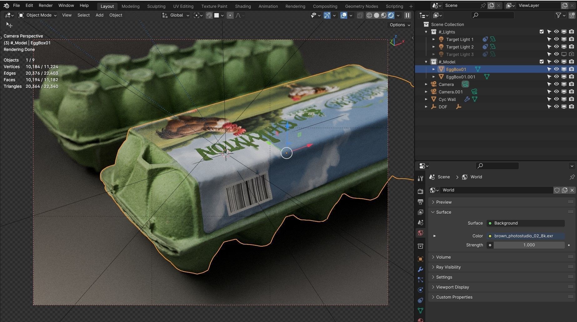 Egg carton - PBR - Low-poly 3D model_7