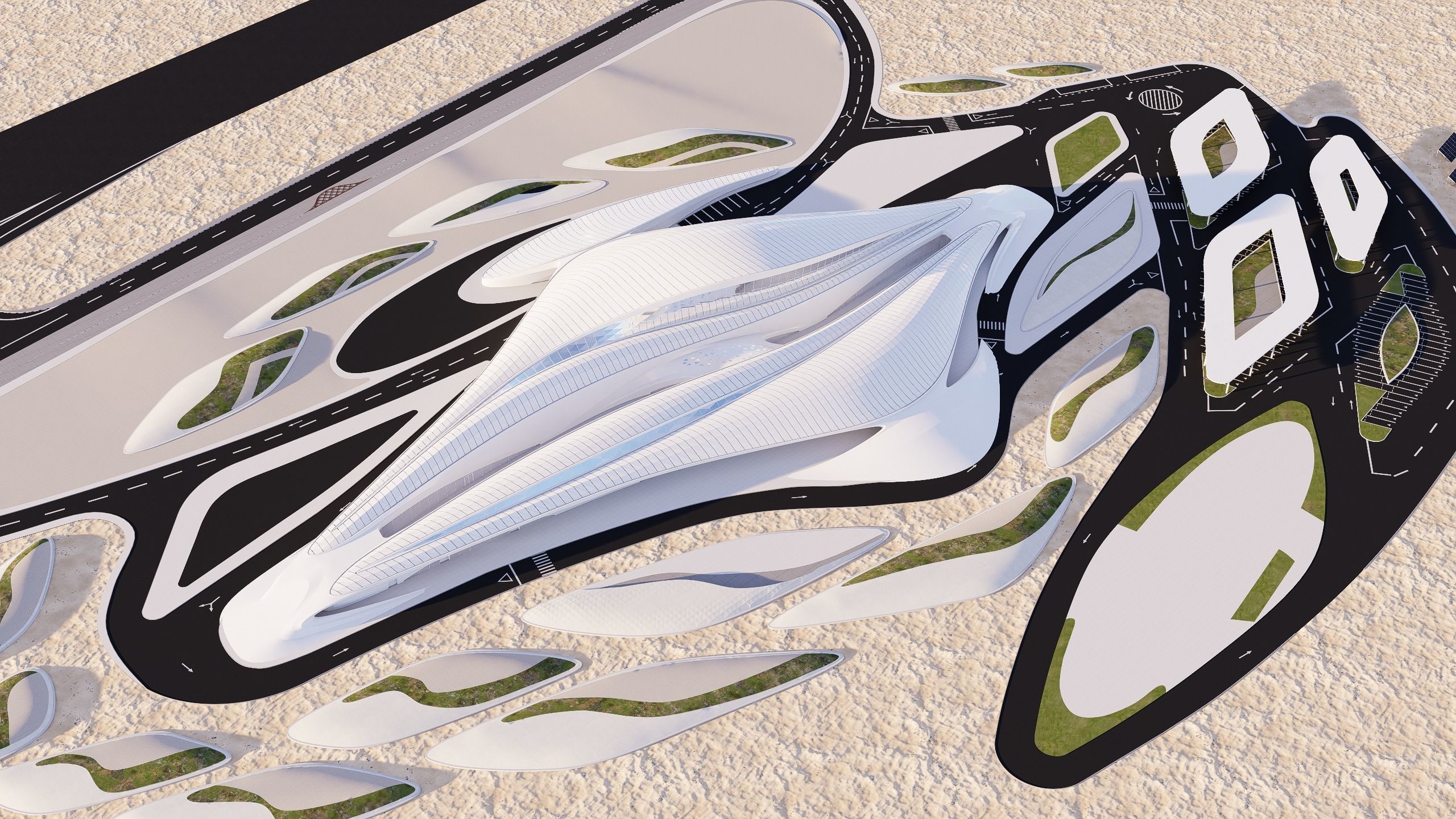 Dubai Beeah  3D model_2