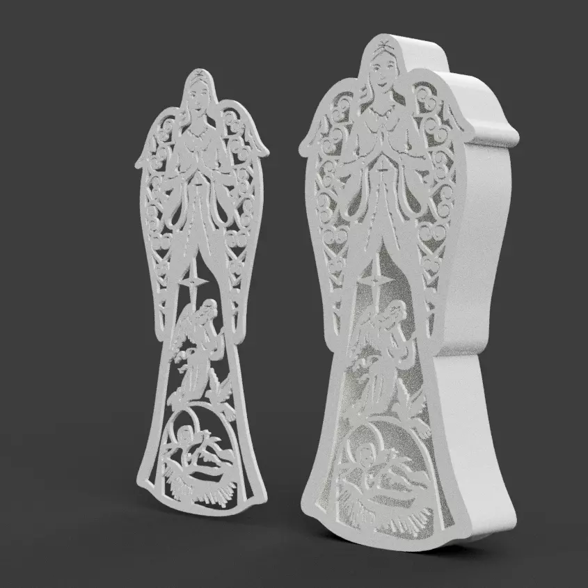 christmas nativity for wall - medal - tree ornaments - lamp 3D print model_0