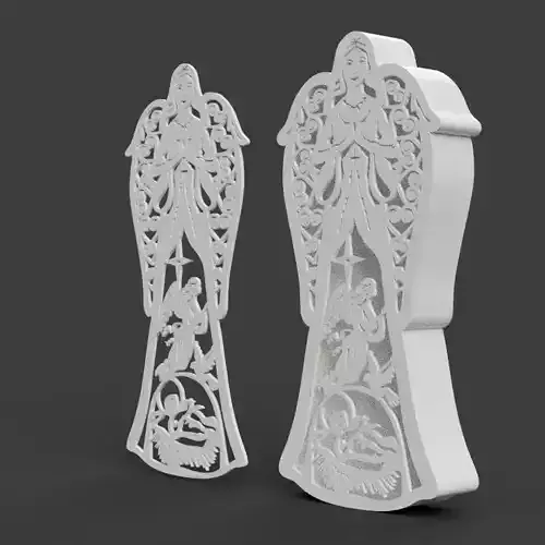 christmas nativity for wall - medal - tree ornaments - lamp 3D print model