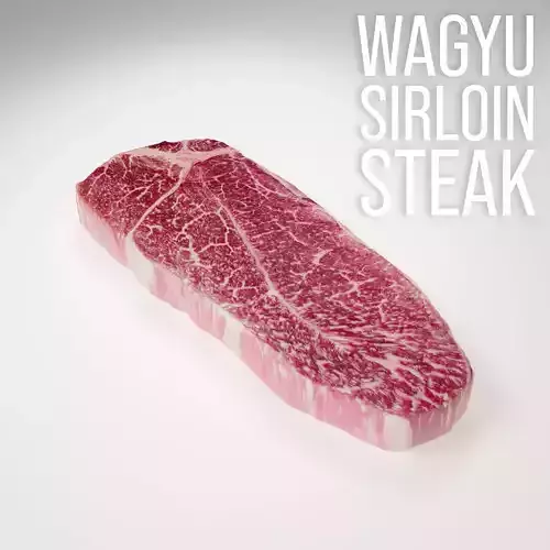 Wagyu Sirloin Steak Low-poly 3D model
