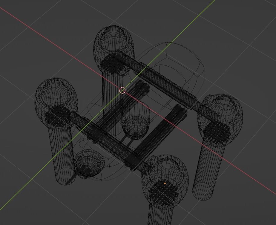 Sci fi attack drone 3D model_3