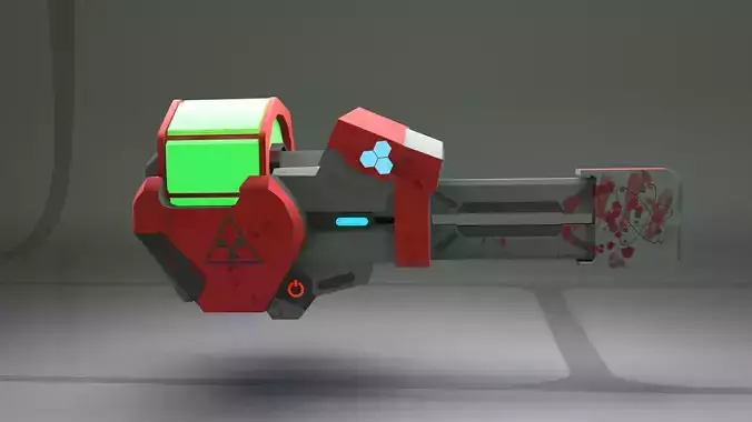 low poly gun