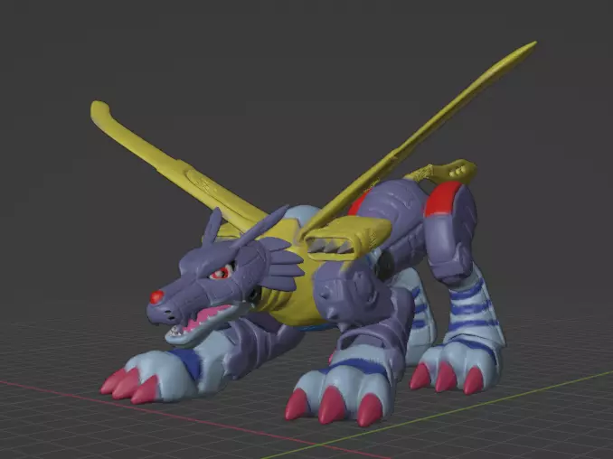 metalgarurumon 3D print model_0