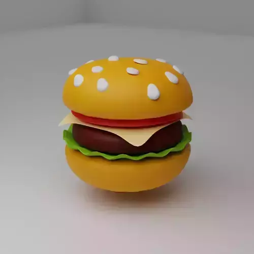 Low poly burger asset