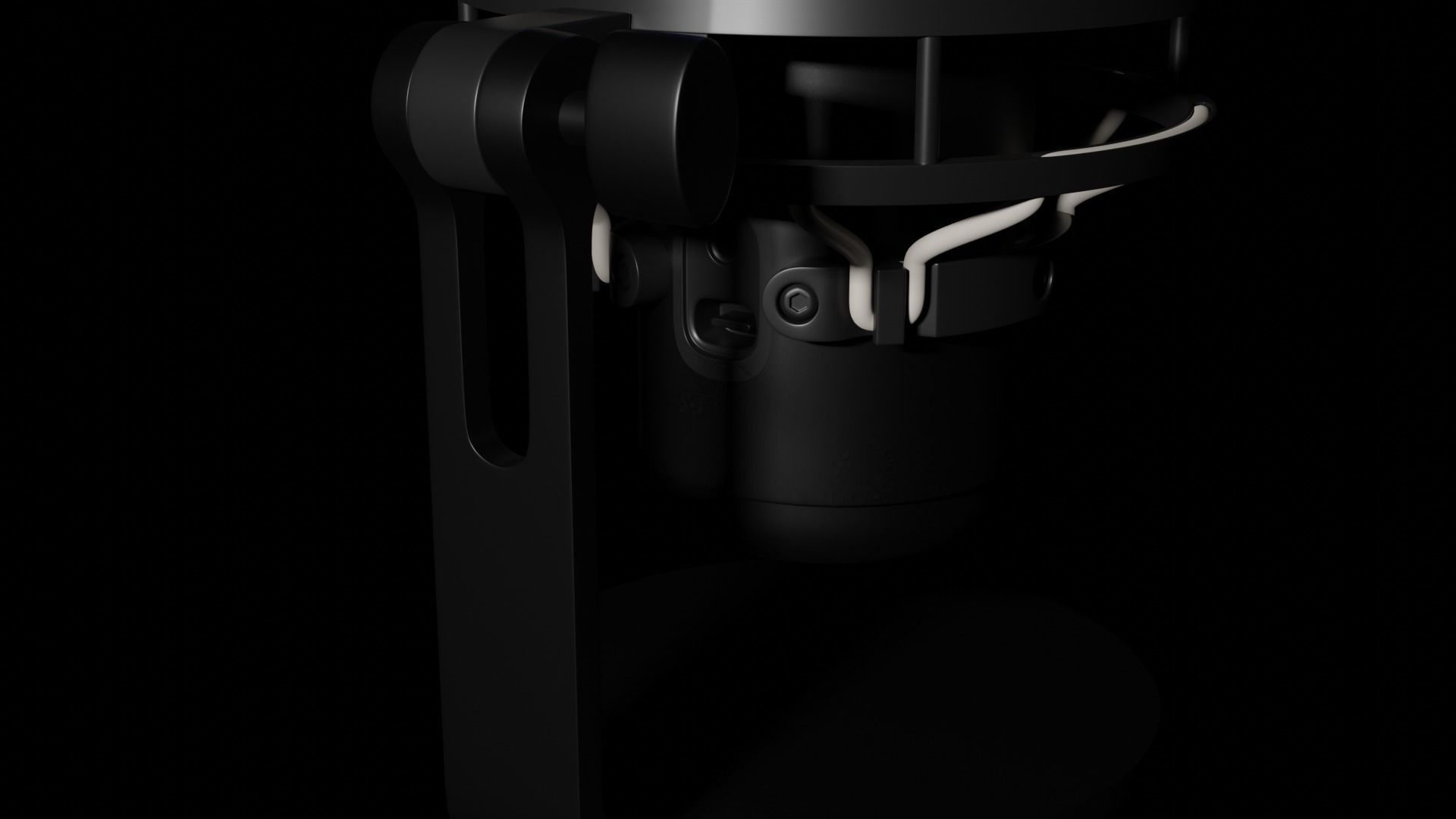 Microphone HyperX QuadCast S Low-poly 3D model_2