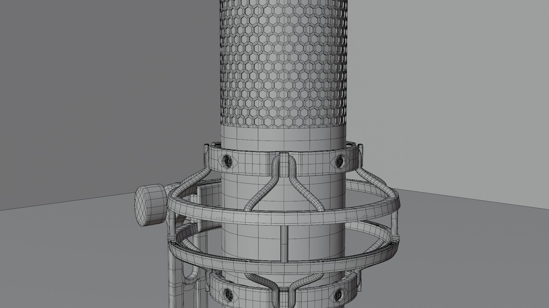 Microphone HyperX QuadCast S Low-poly 3D model_4