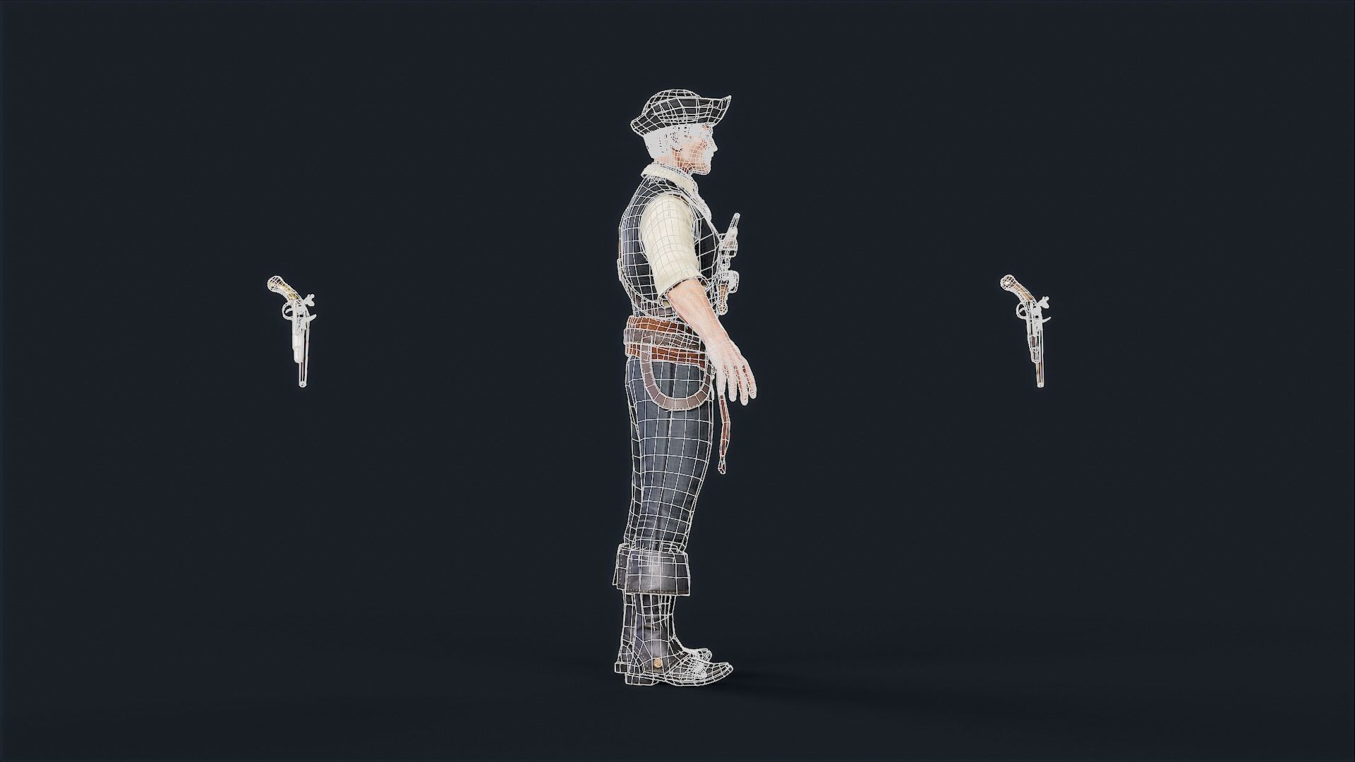 Pirate 9 Low-poly 3D model_14