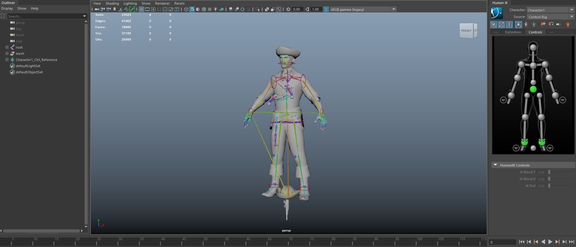 Pirate 9 Low-poly 3D model_20