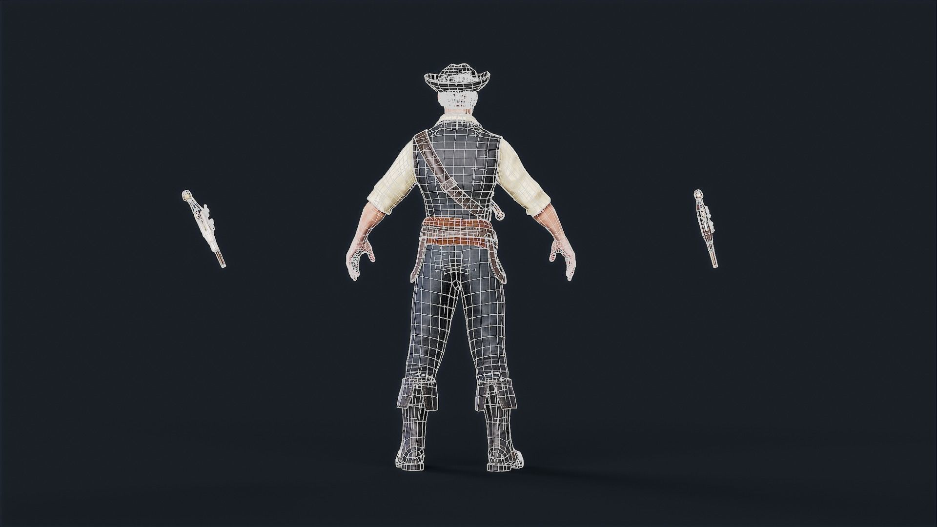 Pirate 9 Low-poly 3D model_15