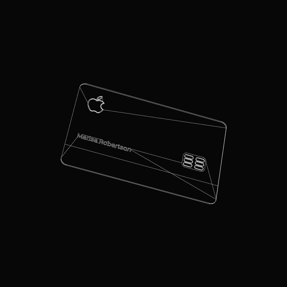 Apple Card Low-poly 3D model_2