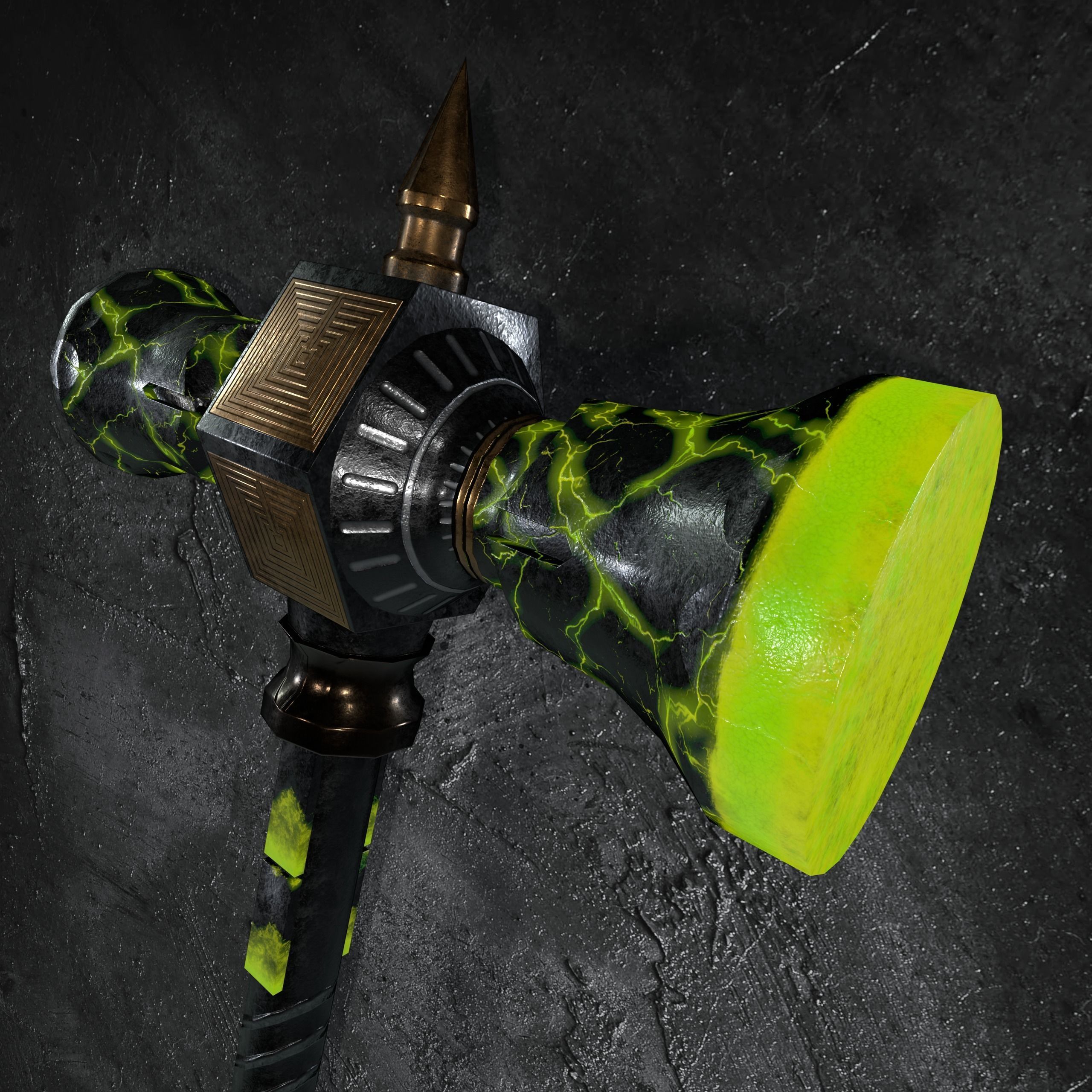 The Hammer of Hephaestus Low-poly 3D model_5