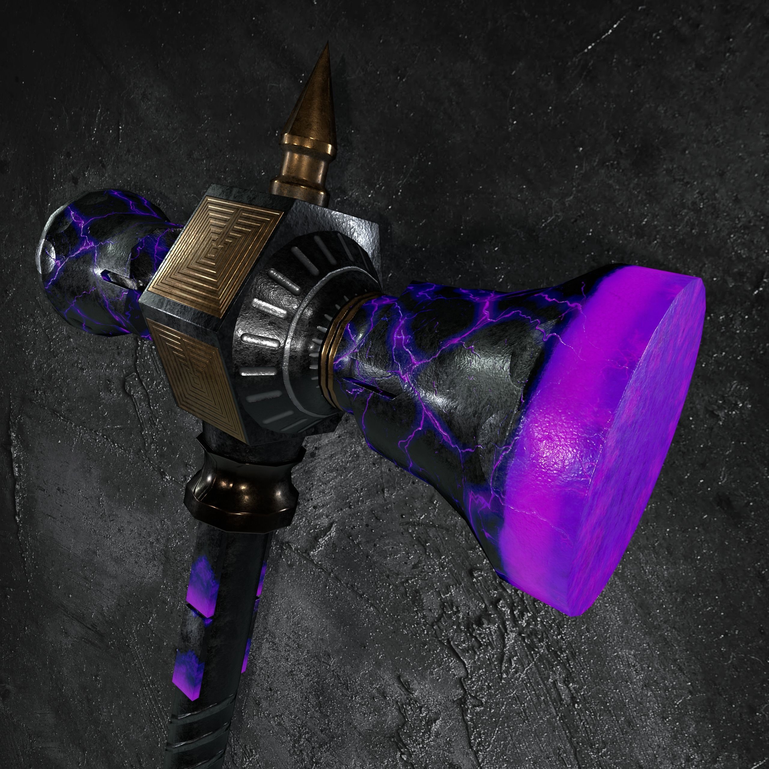 The Hammer of Hephaestus Low-poly 3D model_7