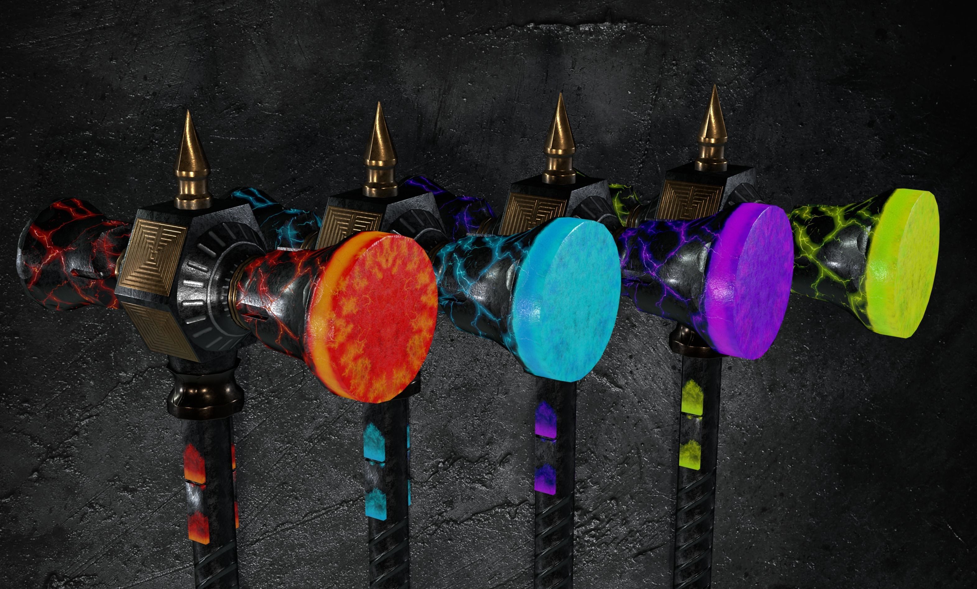 The Hammer of Hephaestus Low-poly 3D model_4