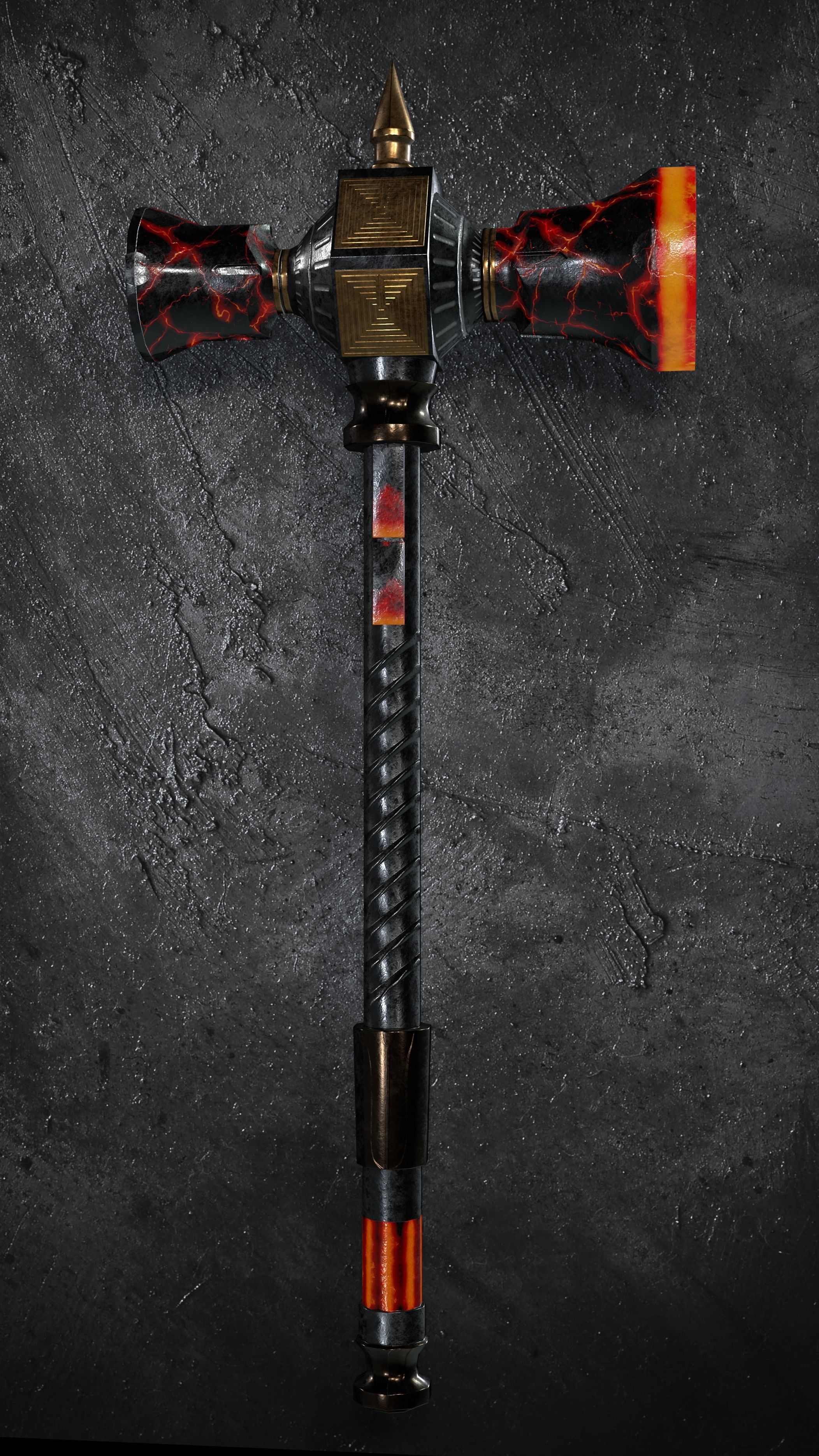 The Hammer of Hephaestus Low-poly 3D model_1