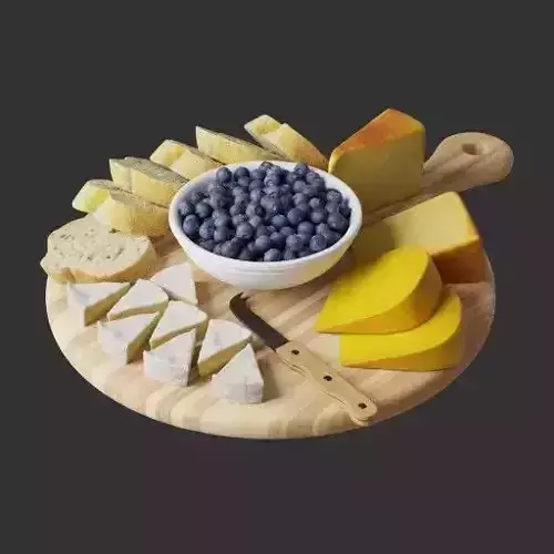 Food platter berry cheese