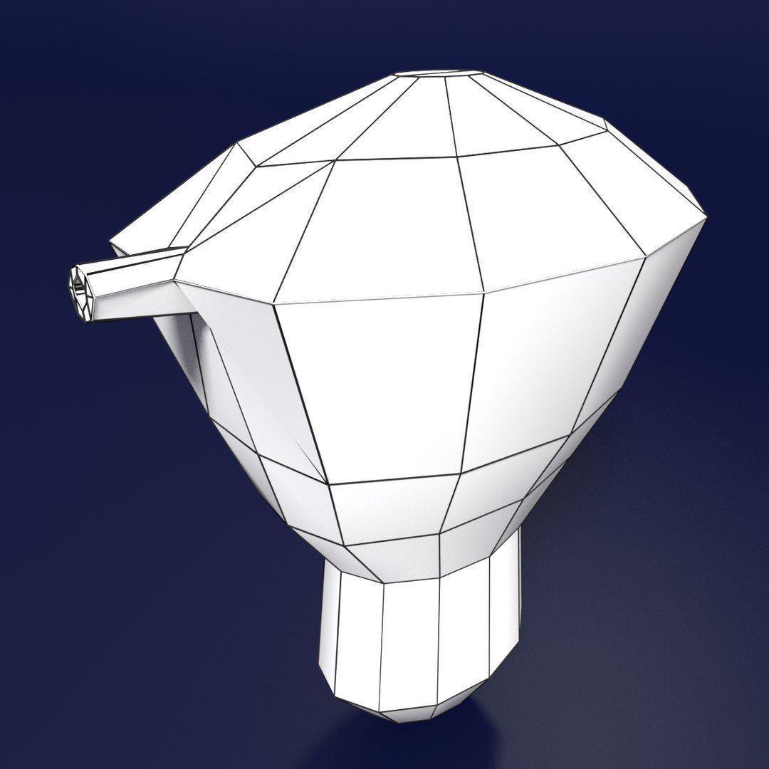 Uterus cut open bisected labelled detail Low-poly 3D model_12