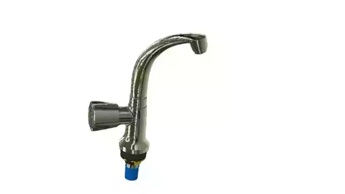 Water tap Moving Pillar cock 3D model 3D model