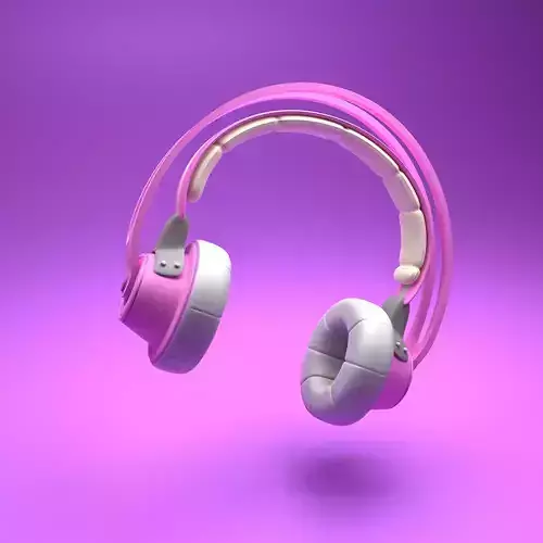 Simple Pink Headphone