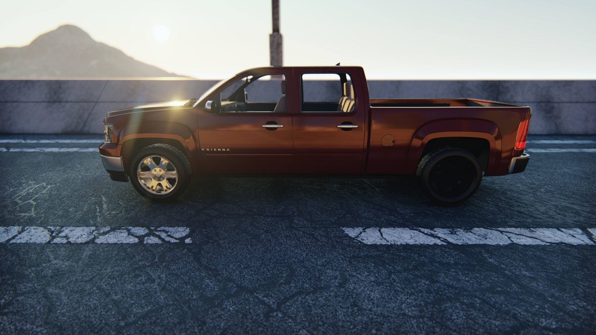 GMC Sierra Crew Cab 2013 3D Model 3D model_4
