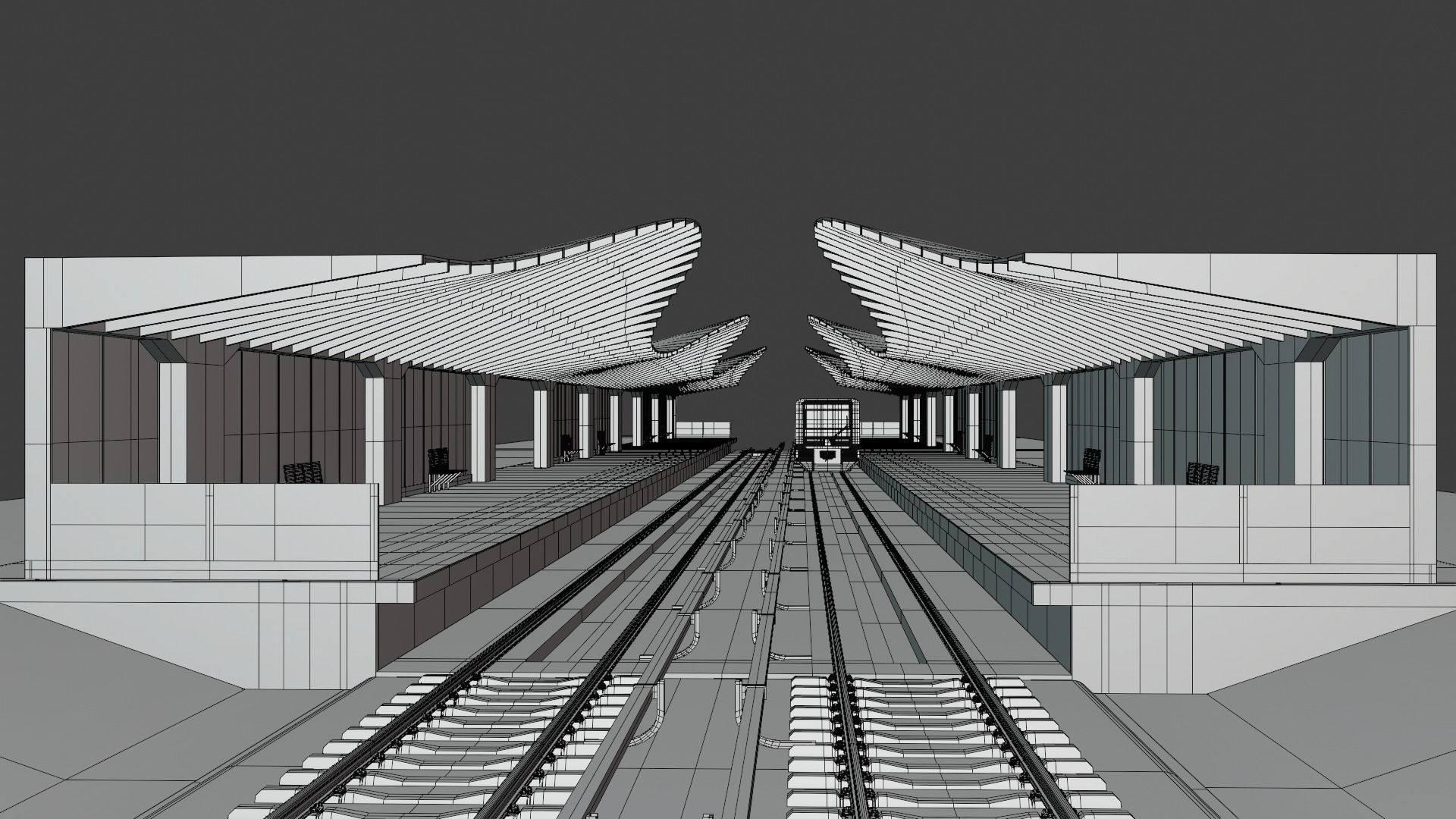 Berlin S-bahn station II 3D model_5