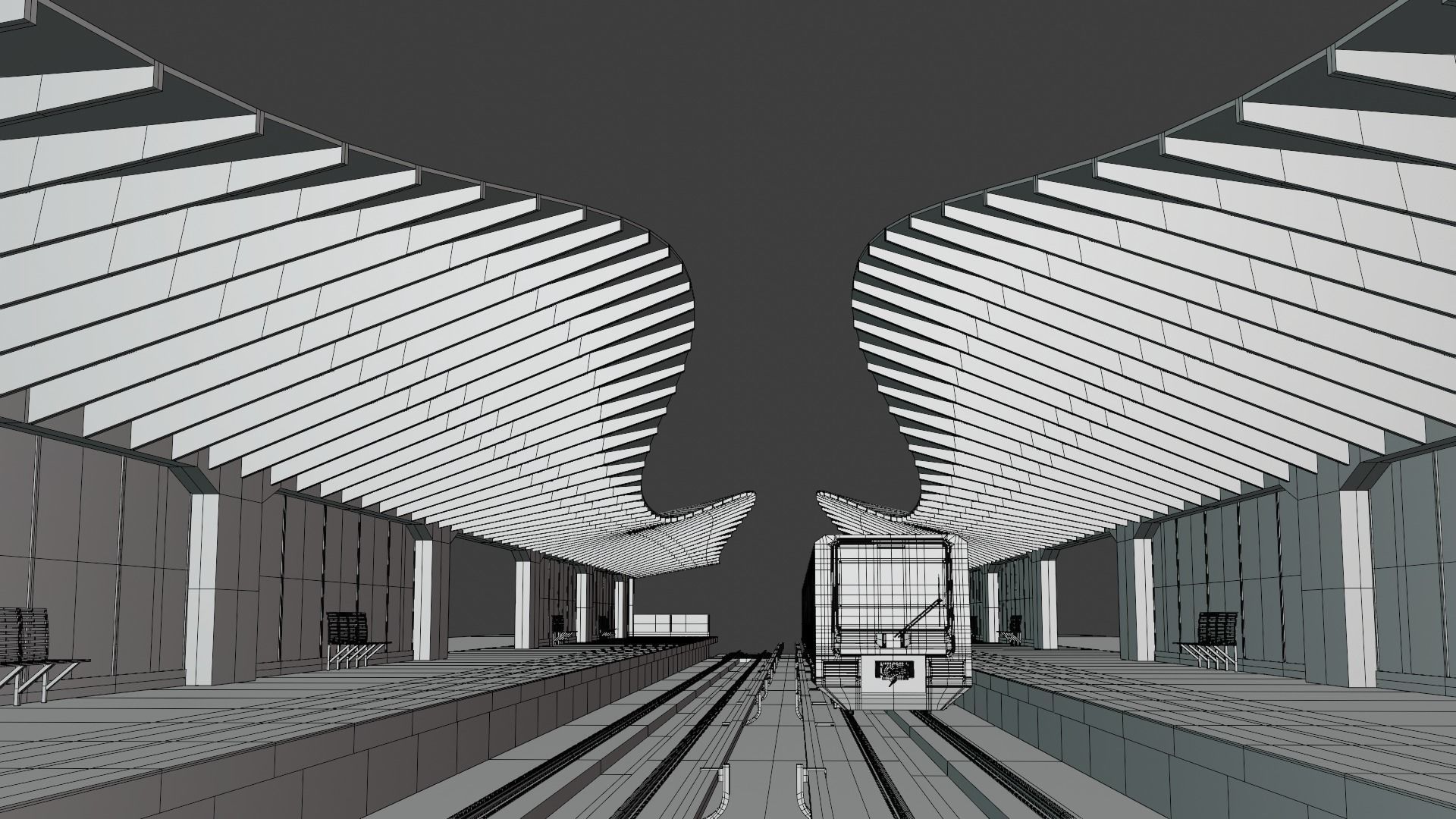 Berlin S-bahn station II 3D model_3