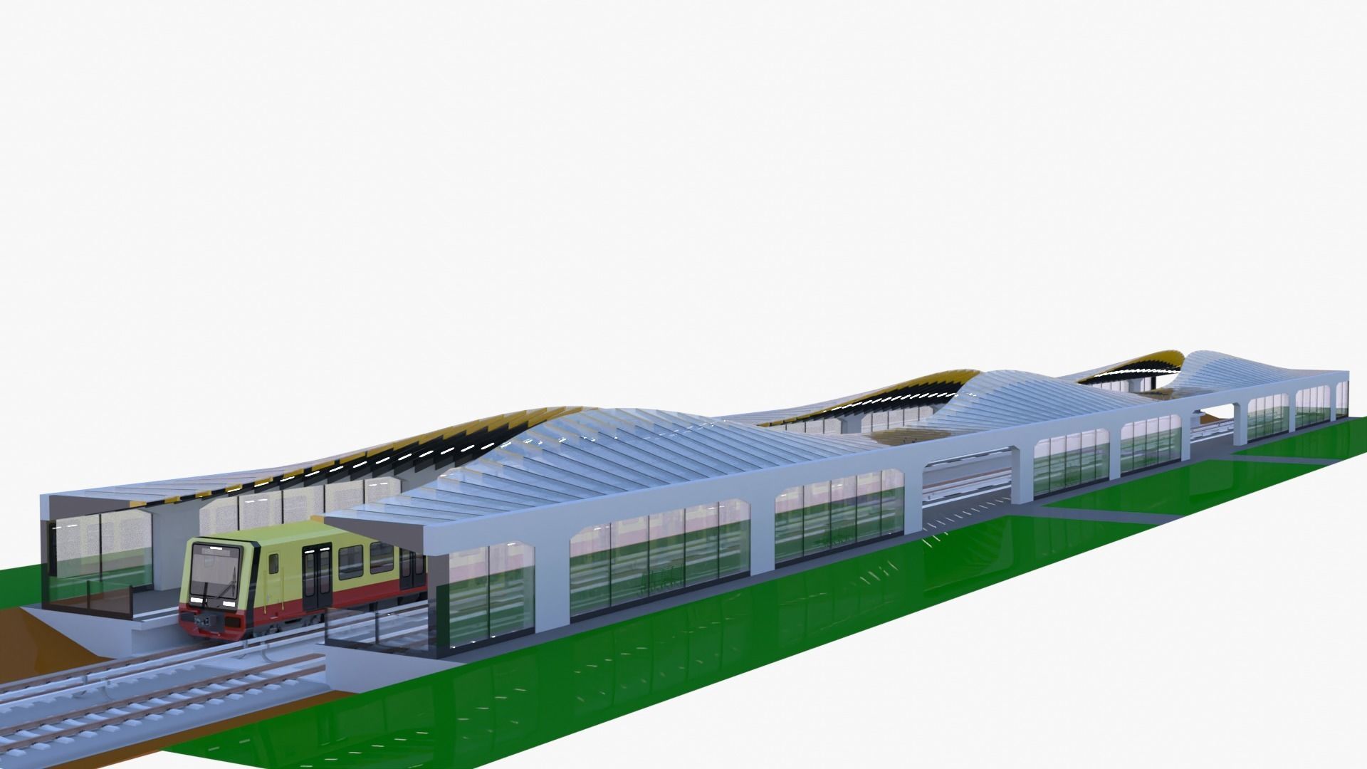 Berlin S-bahn station II 3D model_11