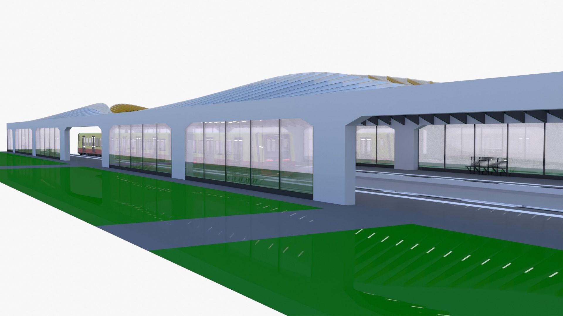 Berlin S-bahn station II 3D model_14