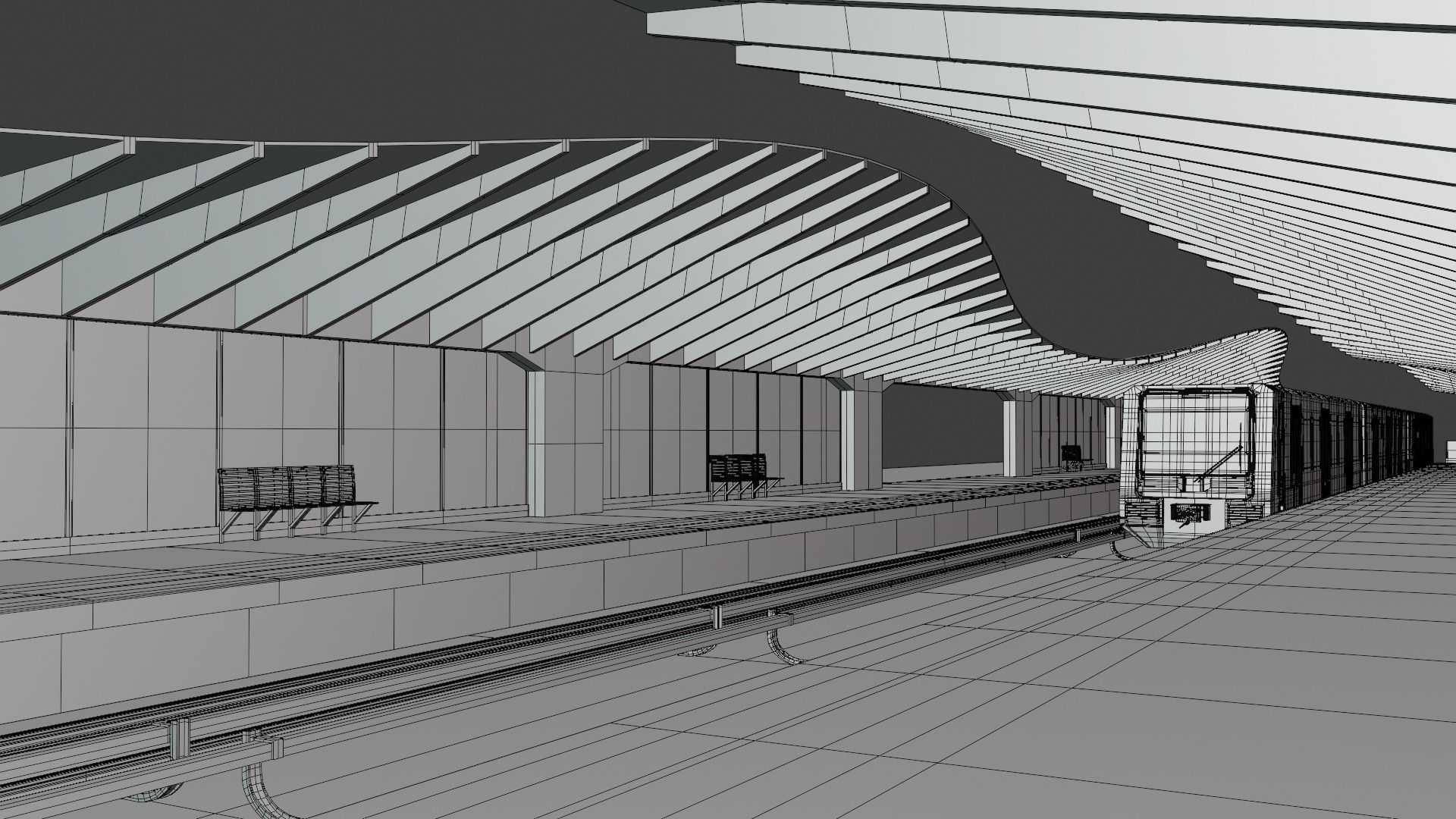 Berlin S-bahn station II 3D model_10