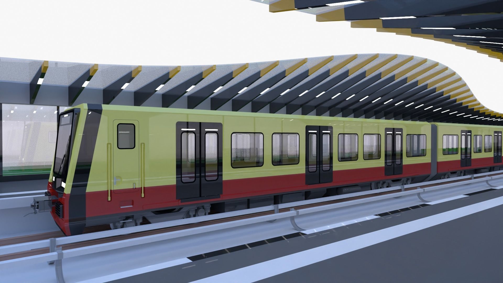 Berlin S-bahn station II 3D model_13