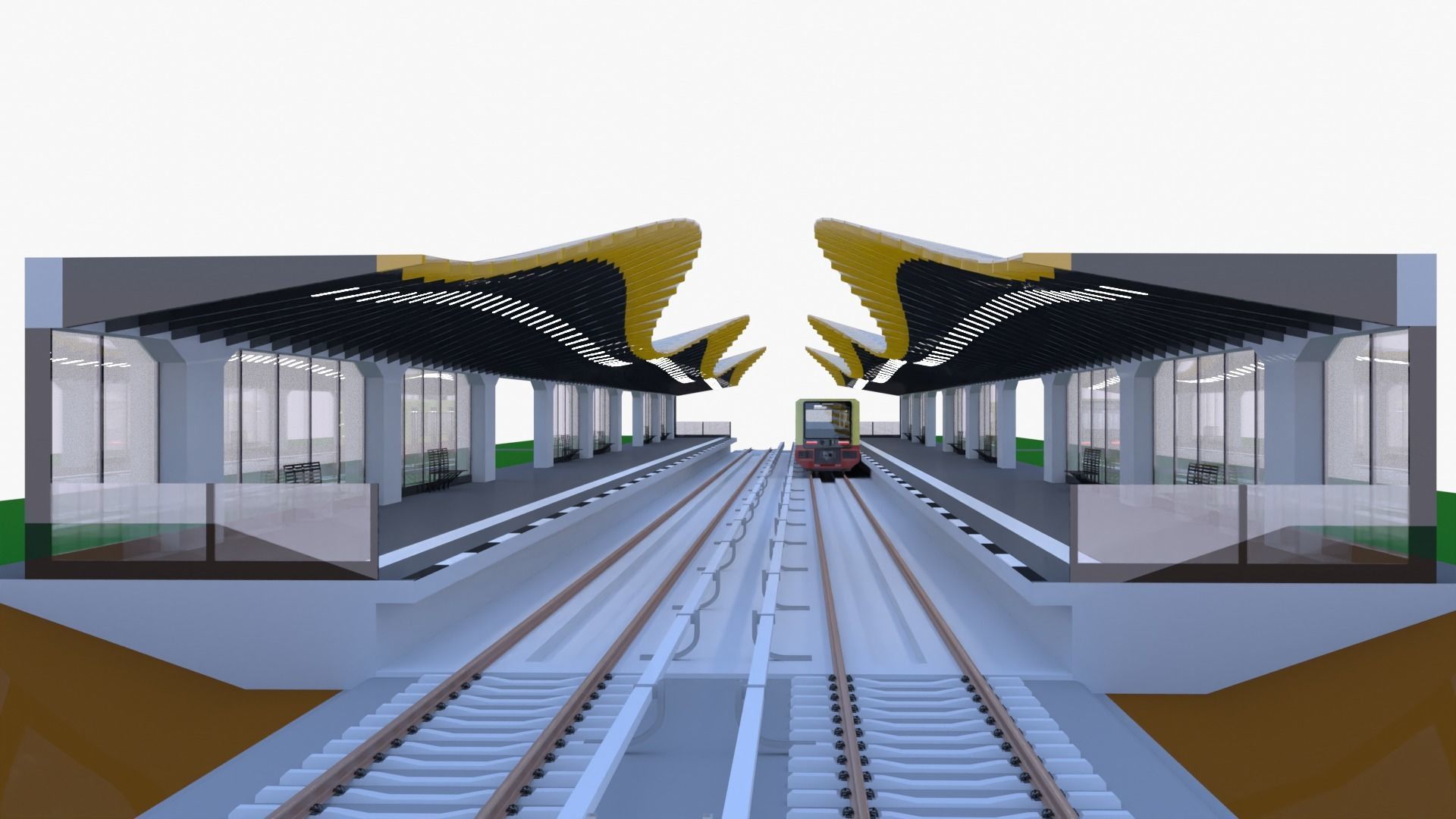 Berlin S-bahn station II 3D model_4