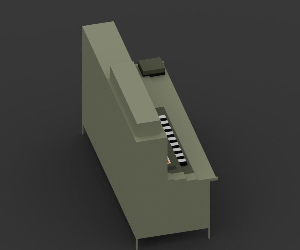 iBM 7094 Replica Vintage 1960s Mainframe computer Low-poly 3D model_5