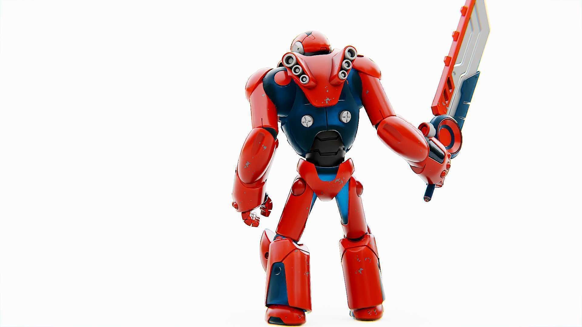 BATTLE DROID X-5000 Rigged for Unreal Engine - Unity - MIXAMO 3D model_9