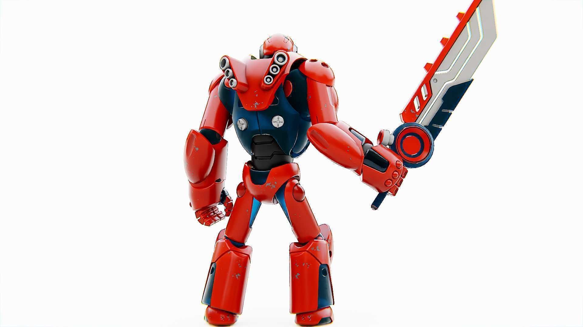 BATTLE DROID X-5000 Rigged for Unreal Engine - Unity - MIXAMO 3D model_8