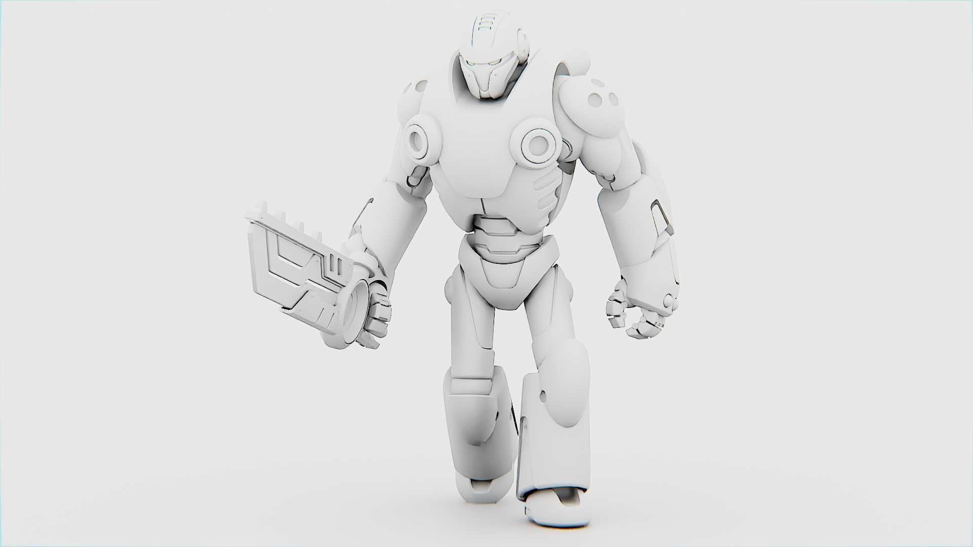 BATTLE DROID X-5000 Rigged for Unreal Engine - Unity - MIXAMO 3D model_32