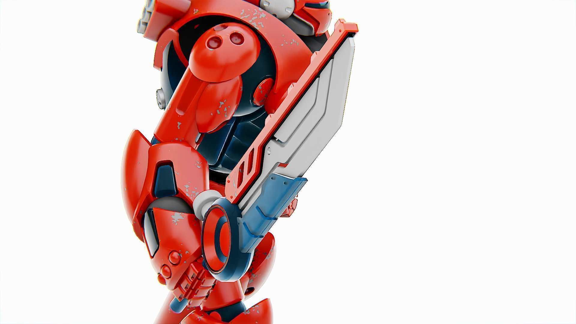 BATTLE DROID X-5000 Rigged for Unreal Engine - Unity - MIXAMO 3D model_22