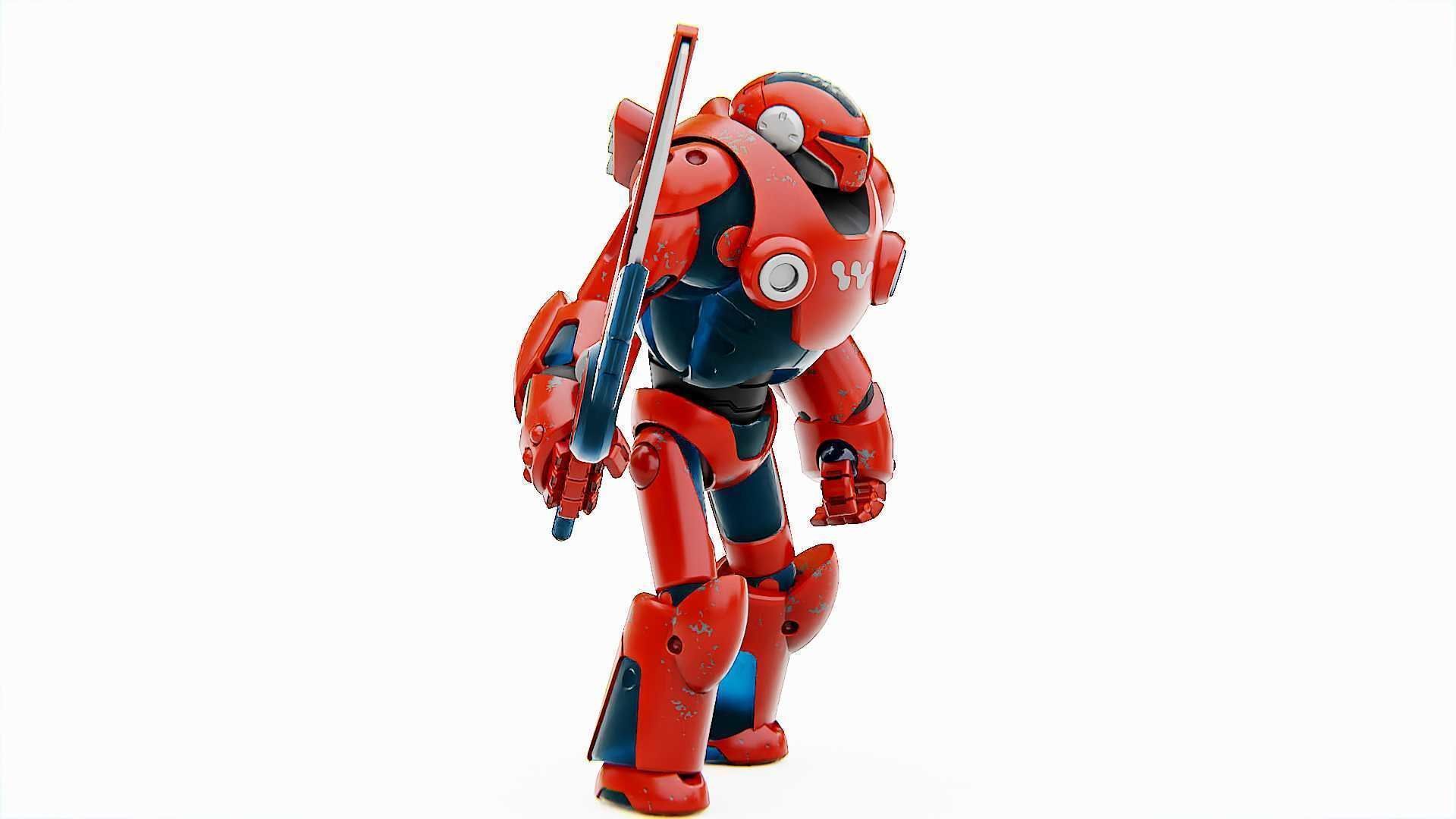 BATTLE DROID X-5000 Rigged for Unreal Engine - Unity - MIXAMO 3D model_5