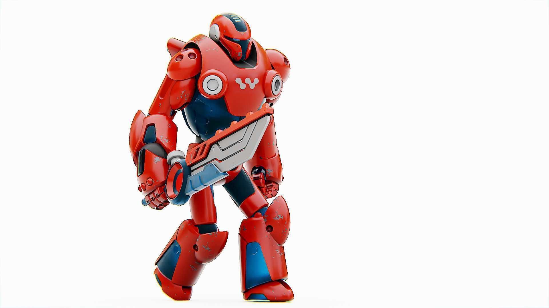 BATTLE DROID X-5000 Rigged for Unreal Engine - Unity - MIXAMO 3D model_30