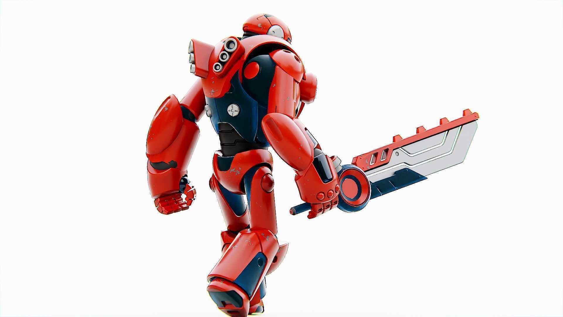 BATTLE DROID X-5000 Rigged for Unreal Engine - Unity - MIXAMO 3D model_29