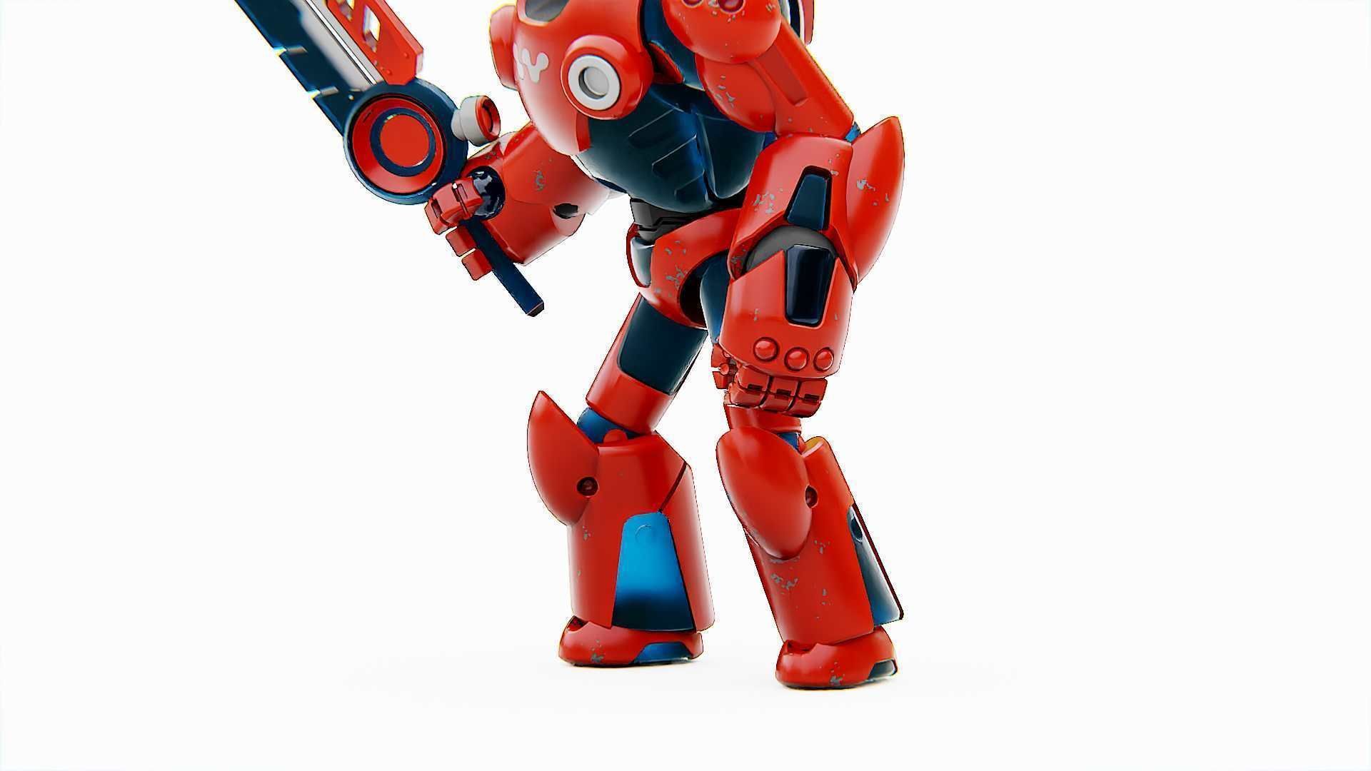 BATTLE DROID X-5000 Rigged for Unreal Engine - Unity - MIXAMO 3D model_18