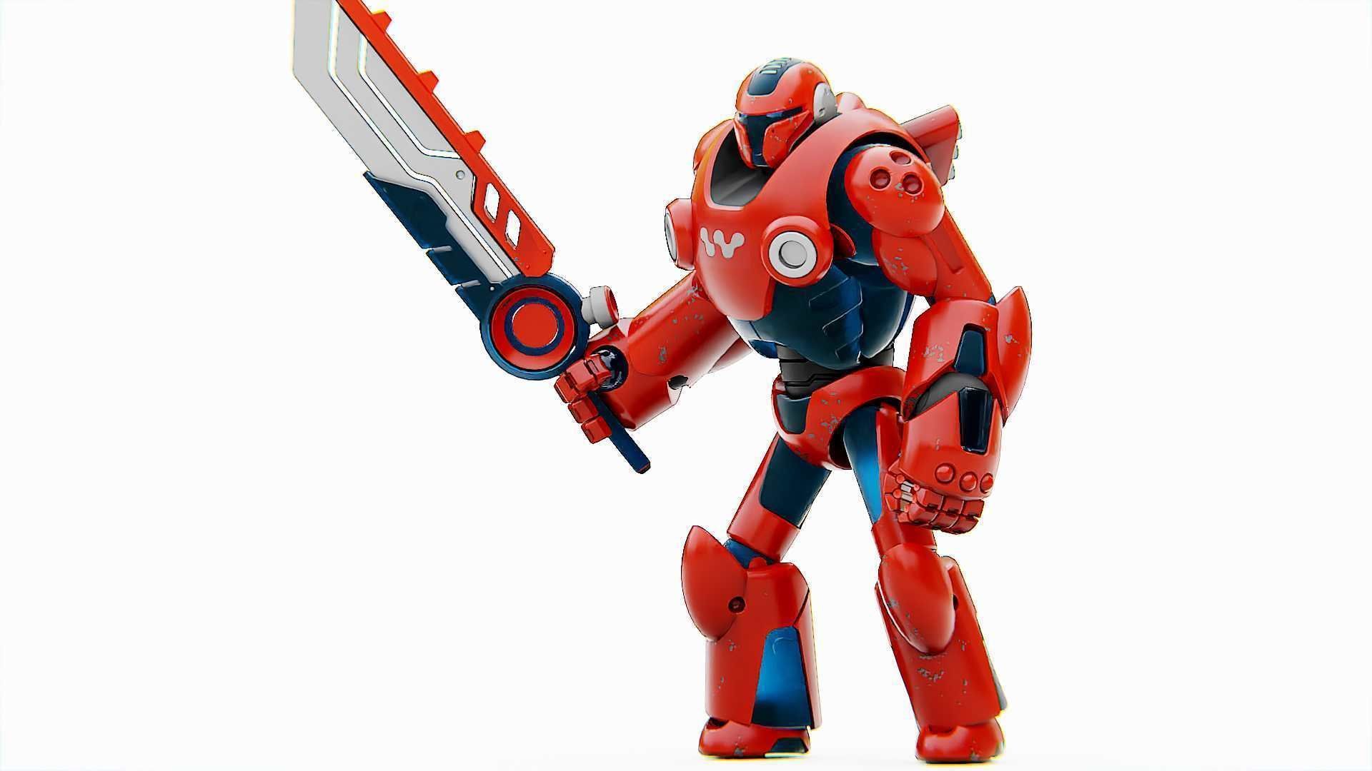 BATTLE DROID X-5000 Rigged for Unreal Engine - Unity - MIXAMO 3D model_13