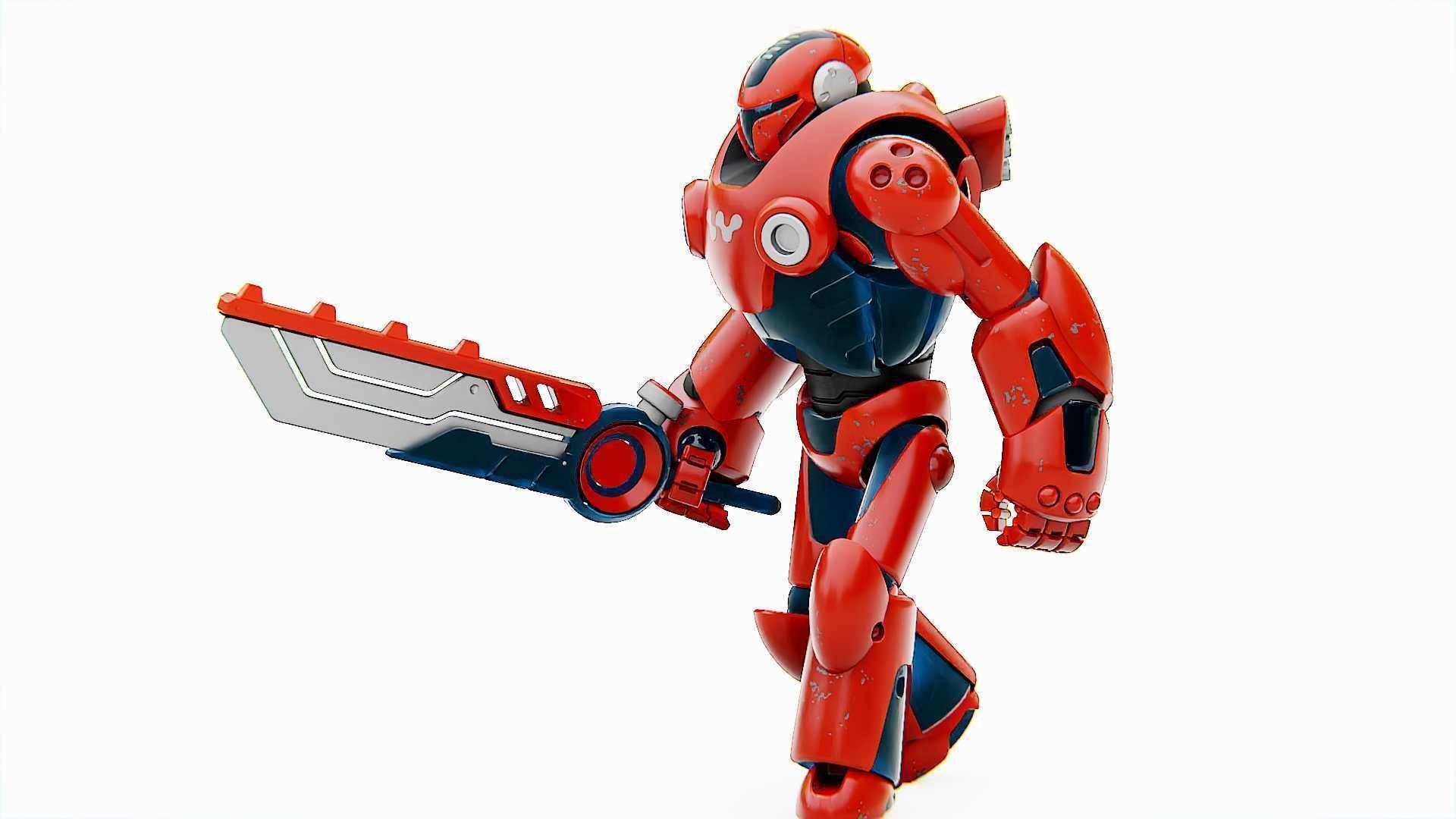 BATTLE DROID X-5000 Rigged for Unreal Engine - Unity - MIXAMO 3D model_27