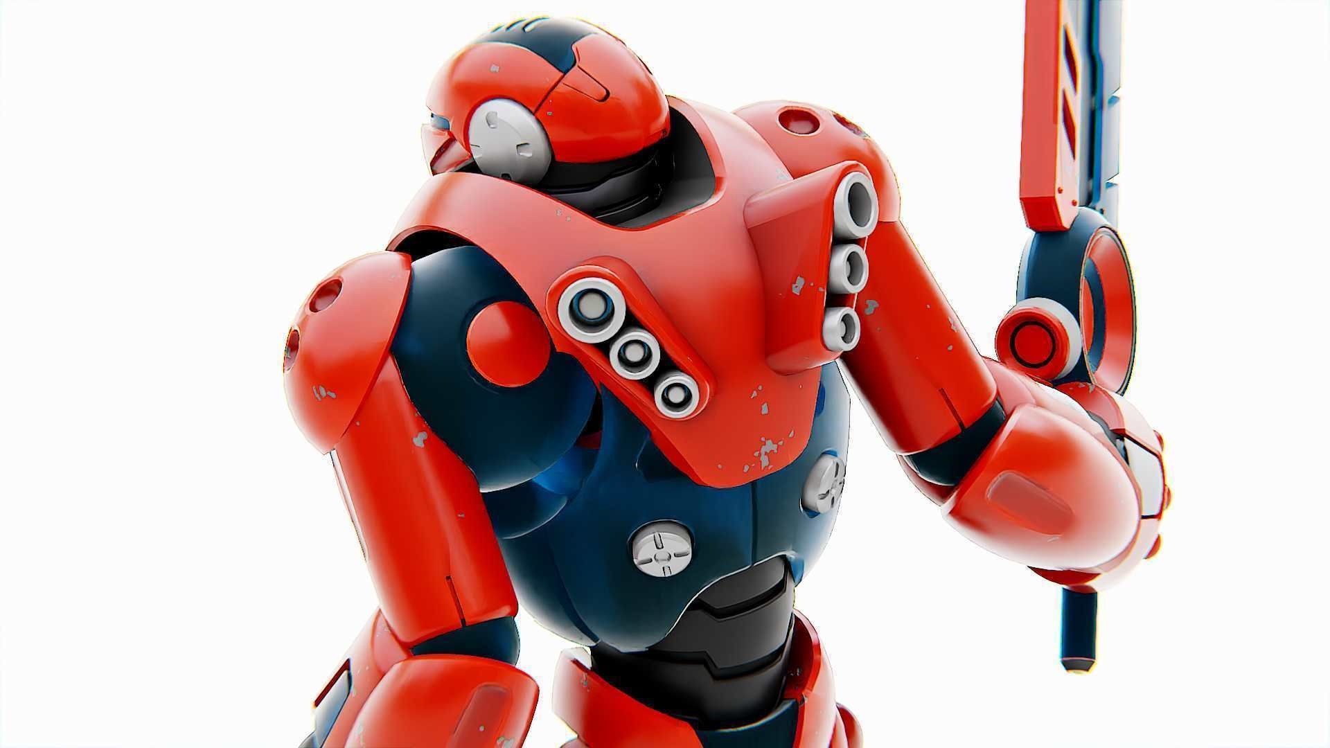 BATTLE DROID X-5000 Rigged for Unreal Engine - Unity - MIXAMO 3D model_16