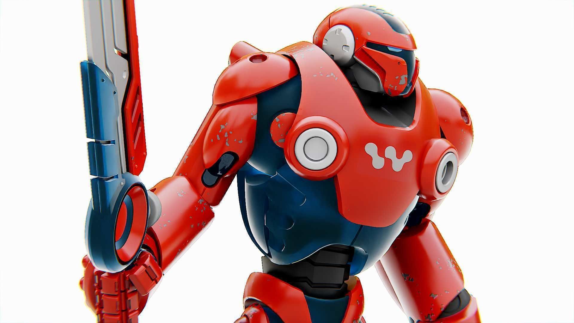 BATTLE DROID X-5000 Rigged for Unreal Engine - Unity - MIXAMO 3D model_17