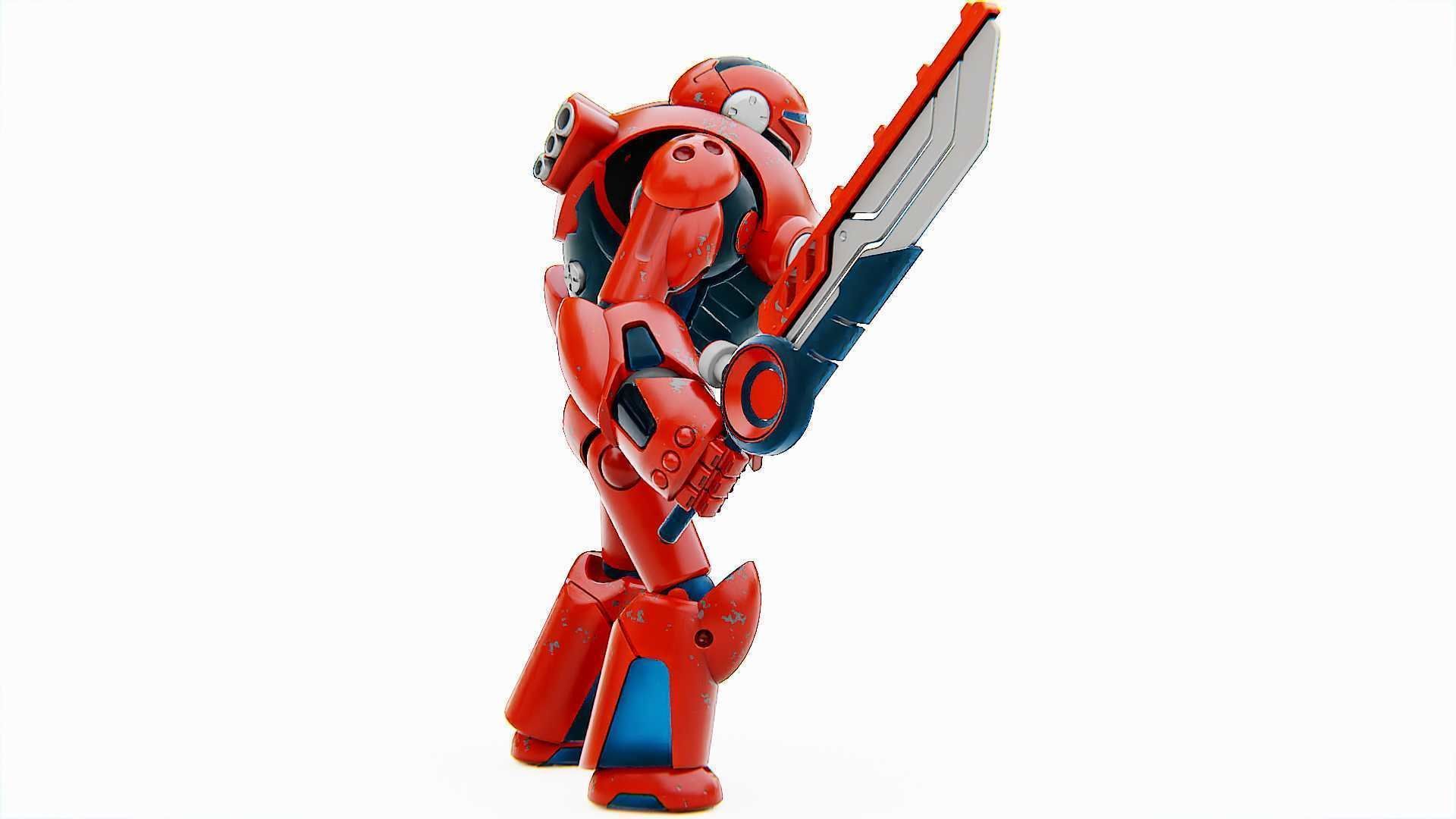 BATTLE DROID X-5000 Rigged for Unreal Engine - Unity - MIXAMO 3D model_6