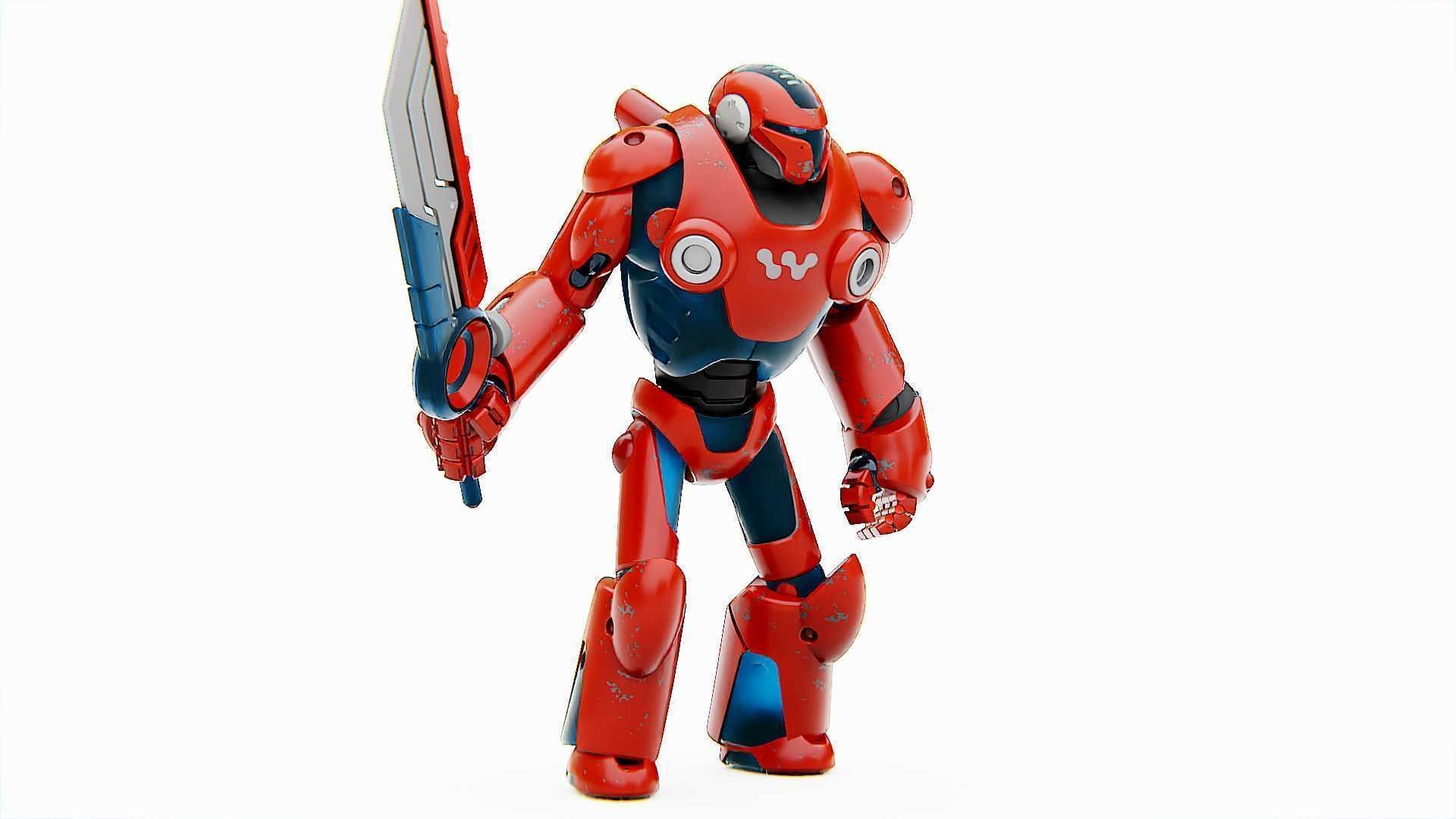 BATTLE DROID X-5000 Rigged for Unreal Engine - Unity - MIXAMO 3D model_4