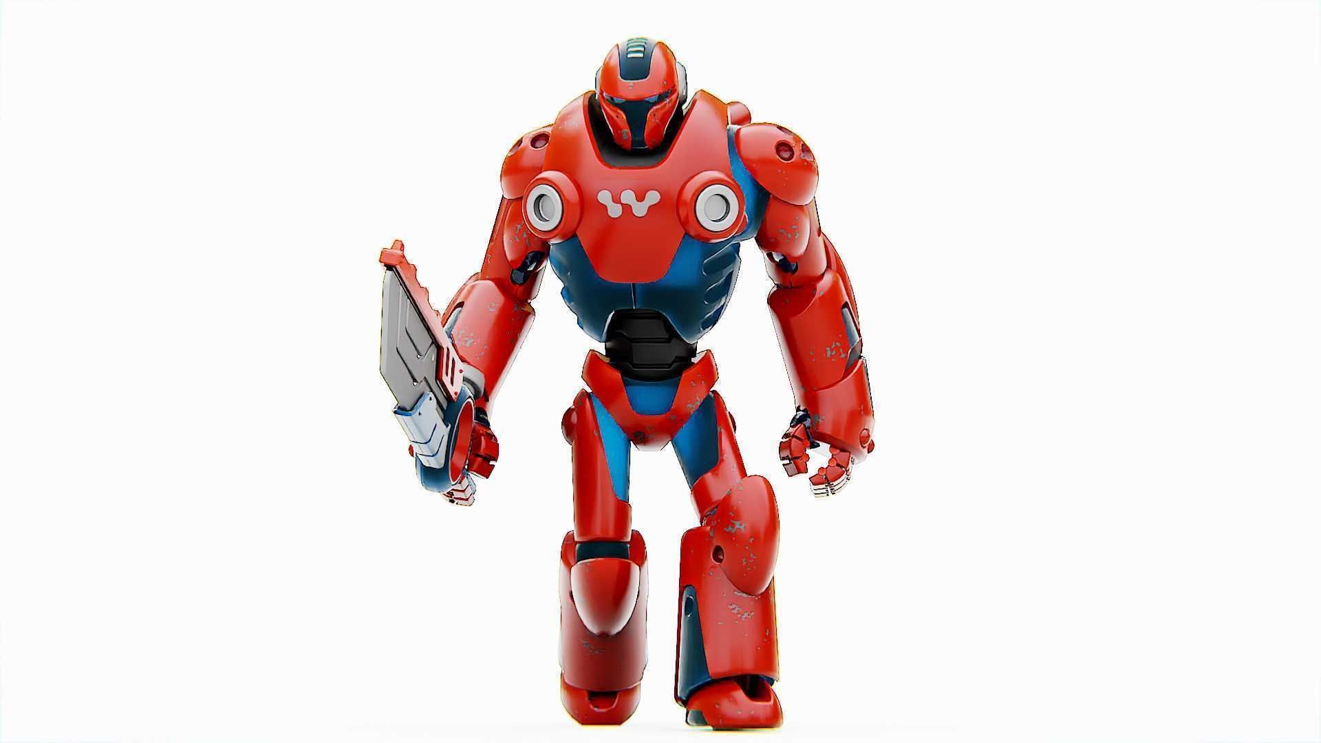 BATTLE DROID X-5000 Rigged for Unreal Engine - Unity - MIXAMO 3D model_31