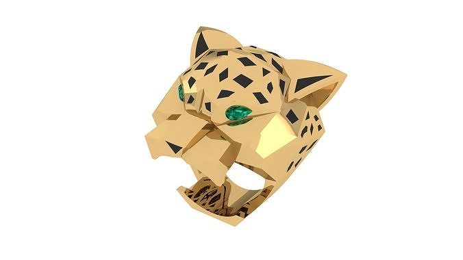 Panther With Emerald 3D print model