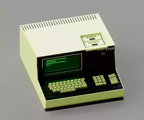 Datapoint 2200 Replica Vintage Mainframe terminal computer Low-poly 3D model