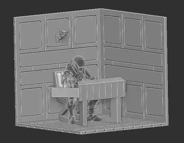 Scifi Modular Magnetic Diorama Plates 3D print model